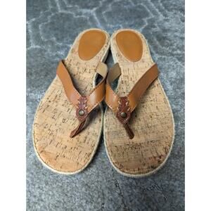 Bass Sunjuns Sunshine Espadrille Sandals WOMENS SIZE 8M cork comfy casual travel